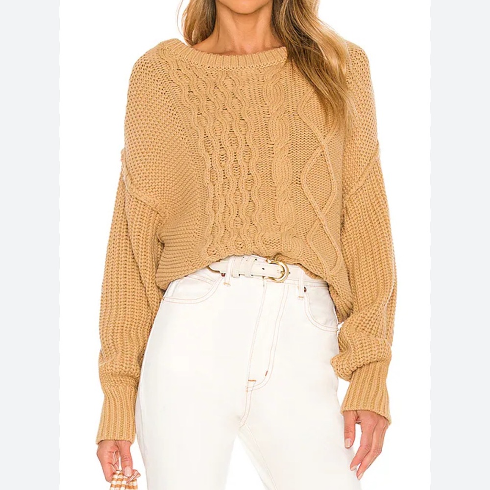 Free People Cable Knit Sweater